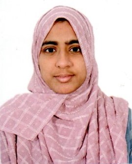 Second Semester topper Fathima Gani A